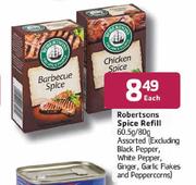 Robertsons Spice Refill Assorted-60.5/80gm Each