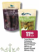 Tuna Marine Calamata Pitted Olives, Black Pitted Olives Or Green Pitted Olives-200gm Each