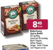 Robertsons Spice Refill Assorted-60.5g/80g Each