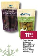 Tuna Marine Calamata Pitted Olives,Black Pitted Olives Or Green Pitted Olives-200g Each