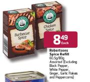 Robertsons Spice Refill-60.5g/80g Each