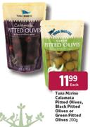 Tuna Marine Calamata Pitted Olives,Black Pitted Olives Or Green Pitted Olives-200g Each