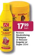 Restore Neutralizing Shampoo Or Relaxer Regular Or Super -250ml