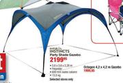 Natural Instincts Party Shade Gazebo - 3.6x3.6x2.28m