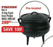 Fireside No 3 3-leg Cast Iron Potjie