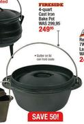 Fireside 4-quart Cast Iron Bake Pot