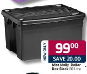 Miss Molly Roller Box Black-80ltr