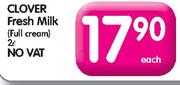 Clover Fresh Milk(Full Cream)-2L Each