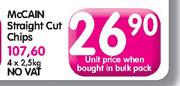 McCain Straight Cut Chips-2.5Kg Each