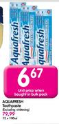 Aquafresh Toothpaste-100ml Each