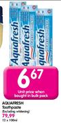Aquafresh Toothpaste-100ml Each
