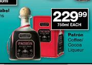 Patron Coffee/Cocoa Liqueur-750ml Each