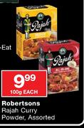 Robertsons Rajah Curry Powder Assorted-100g Each