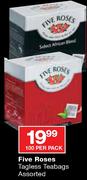 Five Roses Tagless Teabags Assorted-100 Per Pack