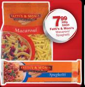 Fatti's & Moni's Macaroni/Spaghetti-500g Each