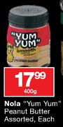 Nola "Yum Yum" Peanut Butter Assorted-400g Each