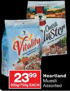 Heartland Muesli Assorted-500g/750g Each 