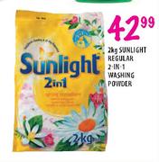 Sunlight Regular 2-In-1 Washing Powder-2kg
