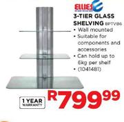Ellies 3-Tier Glass Shelving-BPTVB6
