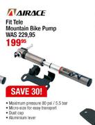 Airace Fit Tele Mountain Bike Pump 