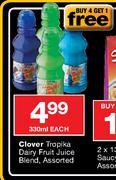 Clover Tropika Dairy Fruit Juice Blend Assorted-330ml Each