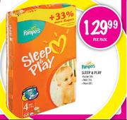 Pampers Sleep & Play Junior-58's, Midi-78's, Maxi-68's Per Pack