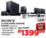 Sony 5.1 DVD Home Theatre System-DAV-TZ140