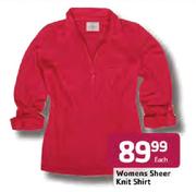 Womens Sheer Knit Shirt- Each