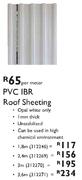 PVC IBR Roof Sheeting Per Mtr