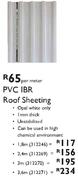 PVC IBR Roof Sheeting 312270(3M)-Per Mtr