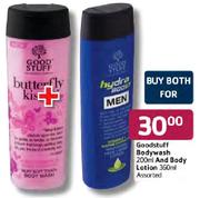 Goodstuff Bodywash 200ml And Body Lotion 360ml Assorted
