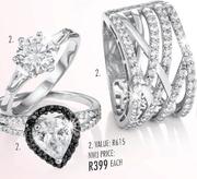Cubic Zirconia Rings-Each