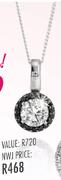 Cubic Zirconia Pendant With Chain