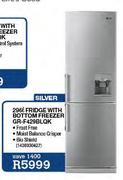 LG Silver Fridge With Bottom Freezer (GR-F429BLQK)-296L