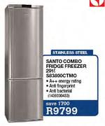 Aeg Stainless Steel Santo Combo Fridge Freezer (S83800CTMO)-291L