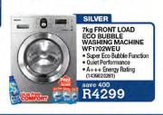Samsung Silver Front Load Eco Bubble Washing Machine (WF1702WEU)-7kg