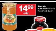 Danish Choice Preserve Assorted-454g Each