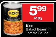 Koo Baked Beans In Tomato Sauce-410g