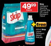 Skip Intelligent Washing Powder-2kg or Liquid Detergent-750ml Each