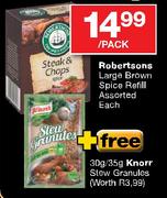 Robertsons Large Brown Spice Refill-Per Pack