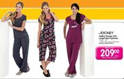 Jockey Ladies Viscose Knit Long/Capri Pyjamas-Each