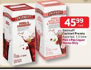 Smirnoff Cocktail Premix Assorted-1.5ltr Each