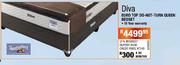 Slumberland Diva Euro Top Do-Not-Turn Queen Bedset
