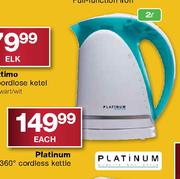 Platinum Cordless Kettle-2Ltr Each