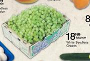 White Seedless Grapes-1.5kg Tray