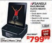 Sansui iPad/iPhone Clock Radio
