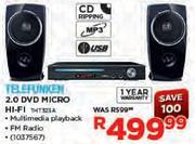 Telefunken 2.0 DVD Micro Hi-Fi(THT323A)