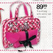 Travel Bag With Mirror Set-2 Piece