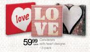 Canvasses With Heart Designs-3 Pack