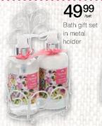 Bath Gift Set In Metal Holder-Per Set